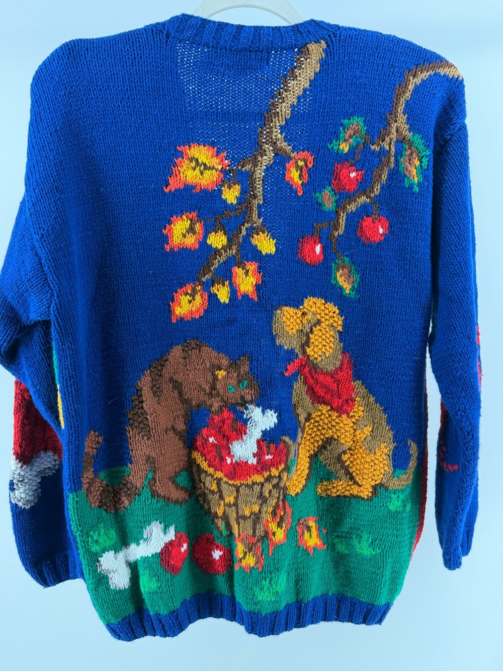 Vintage Alexandra Bartlett Fall Theme Patchwork Cardigan, Women's Medium - Picture 8 of 9